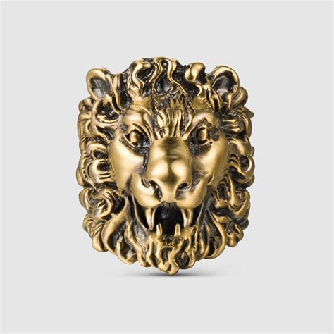 Gucci lion ring men